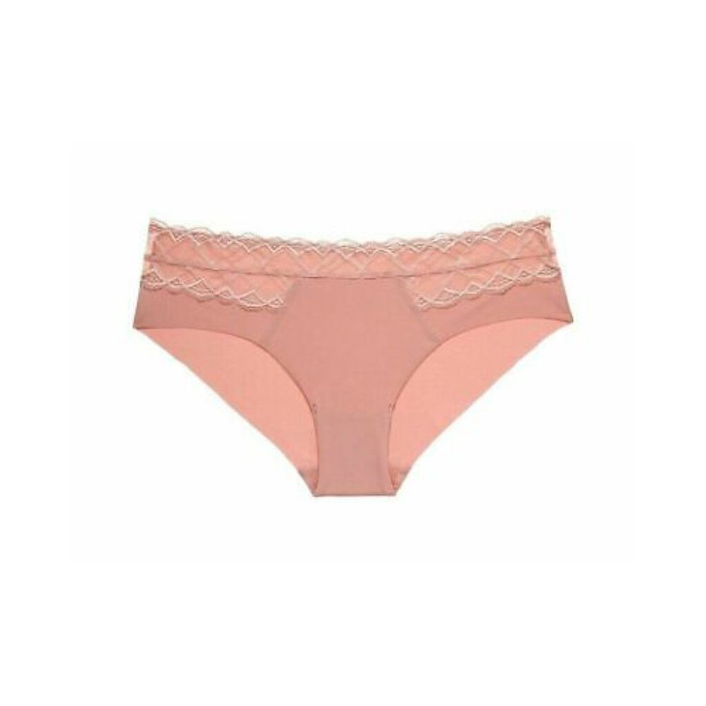 True & Co. Madison Lace Hipster Panties 3-Pack in Whiskey Rose Pink S